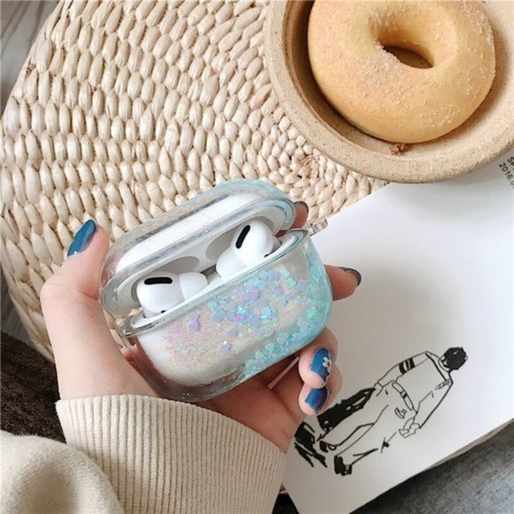 Glitter Liquid Quick Sand Airpods 1 2 Pro case - Picture 10 of 14